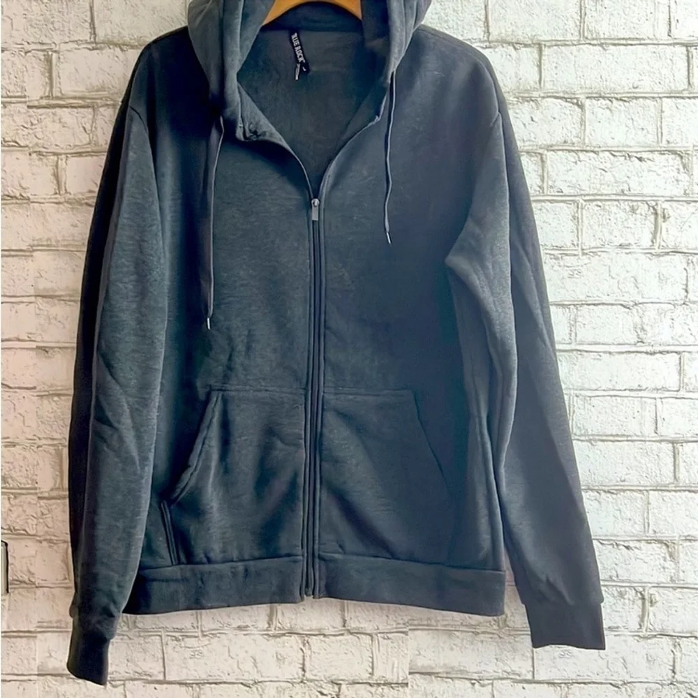 NWT True Rock Men's Classic Full Zip Hoodie Charcoal Gray Size X-Large - Picture 3 of 7